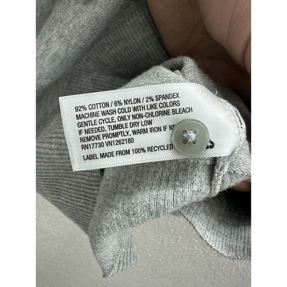 Merona Womens Sweater Size XS Gray Long Sleeve Button Up Lightweight - Picture 5 of 10